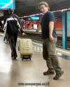 Big Feller presenting a Chav bag at Madrid 121007