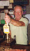 Brian behind the bar at the Cask, August 98
