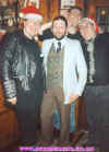 Steve Fulcher, Sean, Jason Garside and Aston in the Cask & Cutler, Dec 94