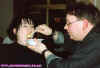 Aston feeding Helen mushy peas March 96