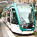 Plastic tram in Barcelona